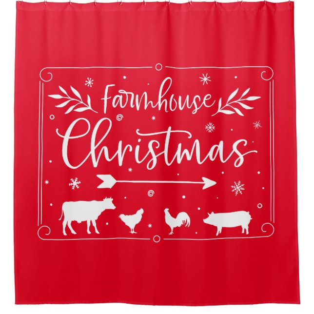 Rideaux De Douche Noël agricole (Devant)