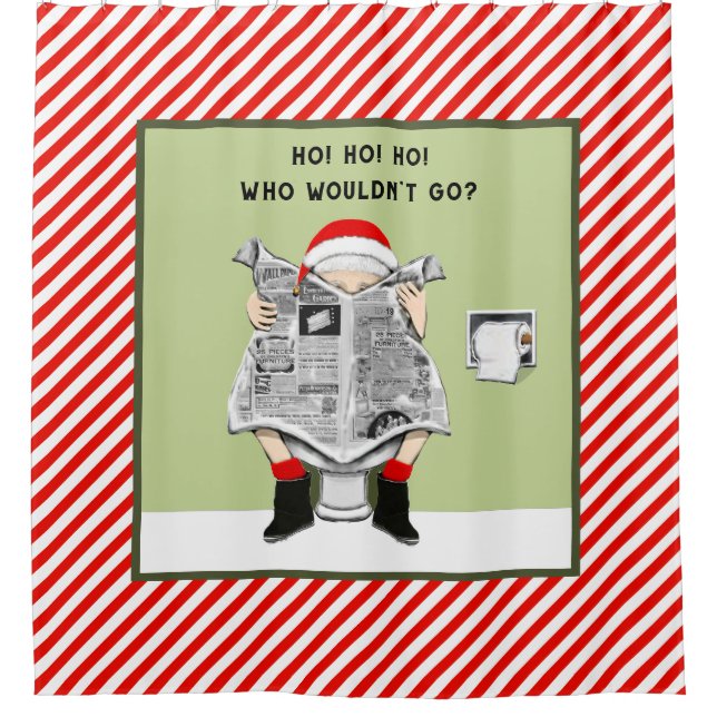 Rideaux De Douche Noël drôle de vacances (Devant)