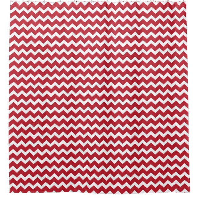 Rideaux De Douche Noël Motif Red Chevron (Devant)