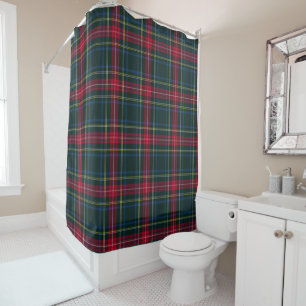 Rideaux De Douche Noël rouge et vert Tartan Check Plaid