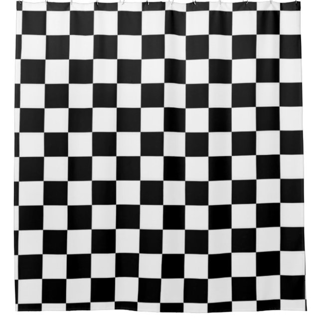 Rideaux De Douche Noir et blanc (Devant)