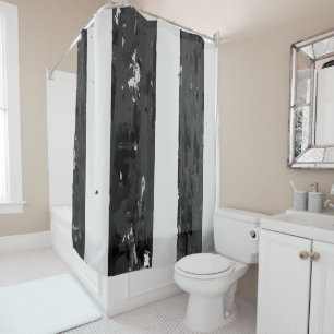 Rideaux De Douche Noir et blanc en relief
