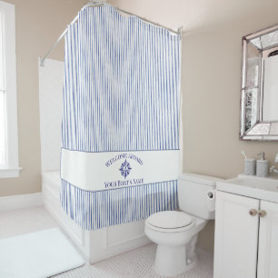 Rideaux De Douche Nom du bateau Rose des vents Ancre nautique