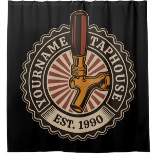 Rideaux De Douche NOM Personnalisé Artisanat Bière Taphouse Brasseri