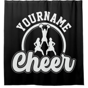 Rideaux De Douche NOM personnalisé Cheer Team Varsity Pom-pom girl