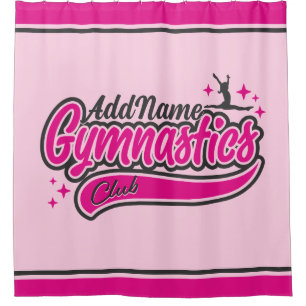 Rideaux De Douche NOM personnalisé Gymnaste Split Leap Gymnastique
