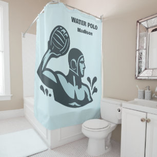 Rideaux De Douche Nom personnalisé Water Polo