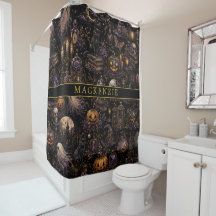 Nom sur motif effrayant Halloween gothique vintage