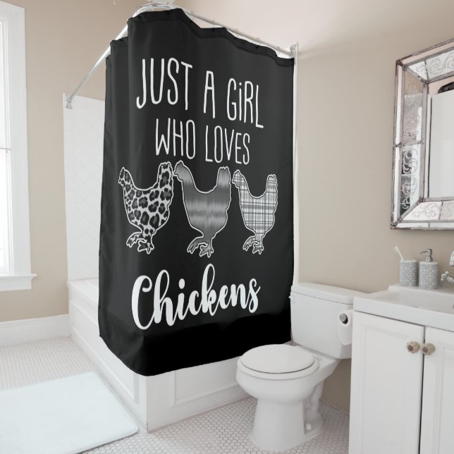 Rideaux De Douche Non 2/2, Juste Une Fille Qui Aime Les Poulets, Drô (En situation)