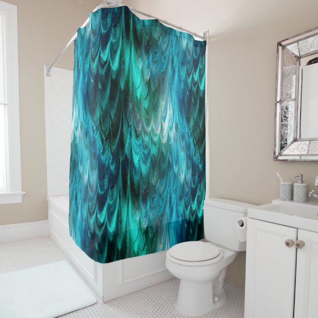 Rideaux De Douche nonpareil kelpie teal : (En situation)