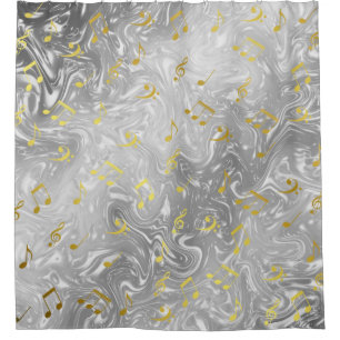 Rideaux De Douche notes de musique élégantes motif