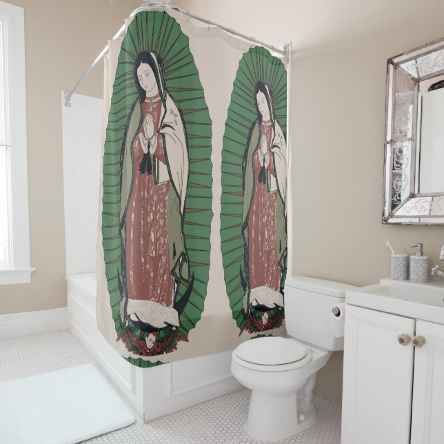 Rideaux De Douche Notre-Dame de Guadalupe (En situation)
