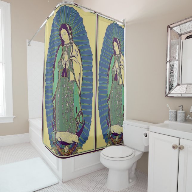Rideaux De Douche Notre-Dame de Guadalupe (En situation)