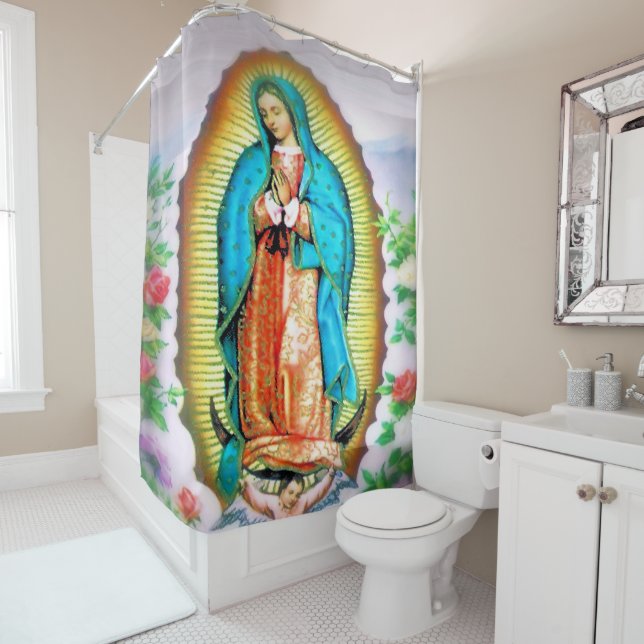 Rideaux De Douche Notre-Dame de Guadalupe (En situation)