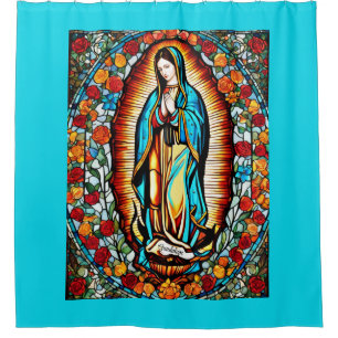 Rideaux De Douche Notre-Dame de Guadalupe Saint Patron du Mexique