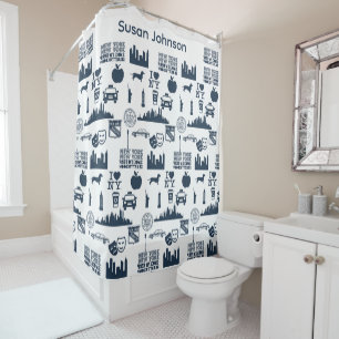 Rideaux De Douche Nouvelle Élégante Moderne Stylée NYC Personnalisée