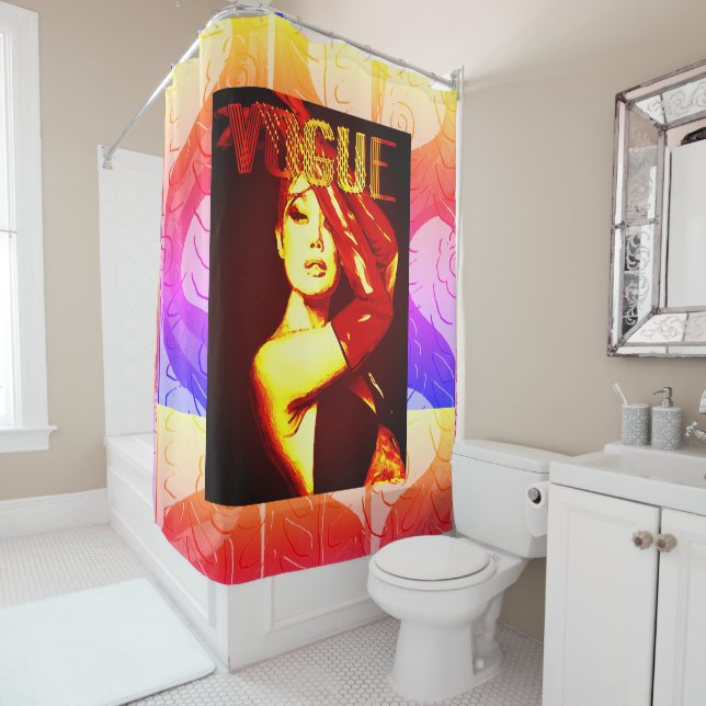 Rideaux De Douche Nouvelle illustration de couverture dans le style  (En situation)