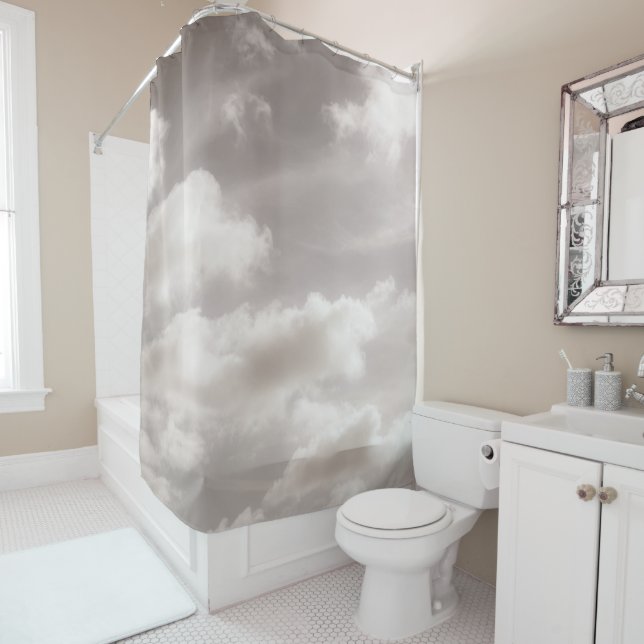Rideaux De Douche Nuages ​​caribéens de rêve 11 (En situation)