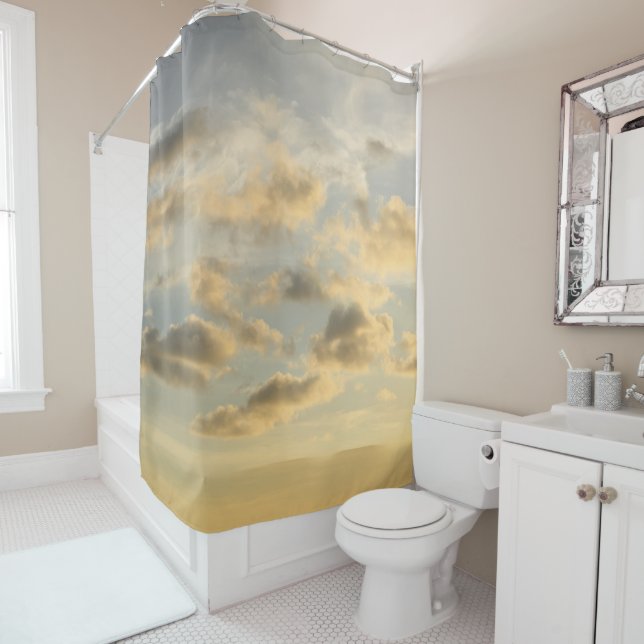 Rideaux De Douche Nuages ​​caribéens de rêve 4 (En situation)
