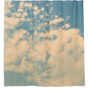 Rideaux De Douche Nuages - Décor de style effet vintage