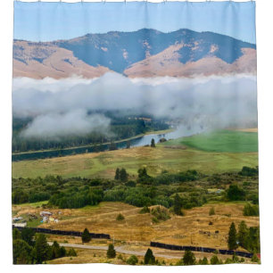 Rideaux De Douche Nuages sur la rivière Flathead