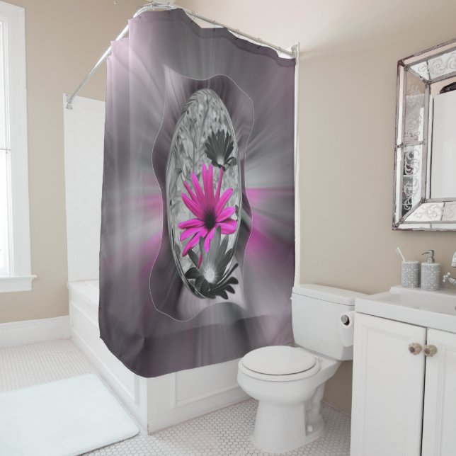 Rideaux De Douche Nuances de pourpre (En situation)
