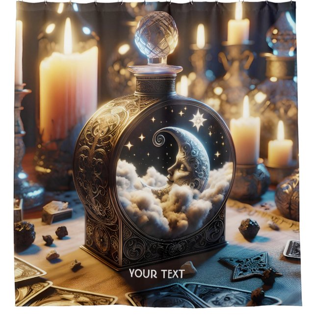 Rideaux De Douche Nuit Imaginaire Mignonne Decanter Moon (Devant)