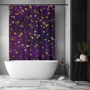 Rideaux De Douche Nuit pourpre étoilée