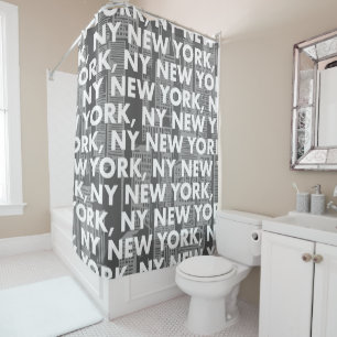 Rideaux De Douche NY NEW YORK Motif Graphique