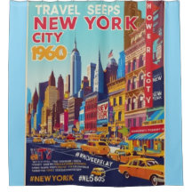 NYC gras et brillant | Affiche de voyage des année