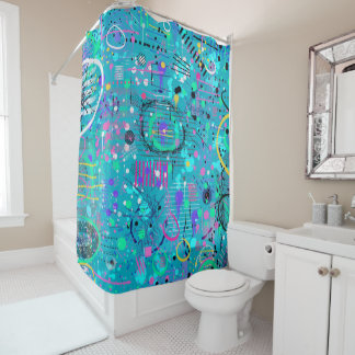 Rideaux De Douche Ocean Bubbles: Maximalist Art