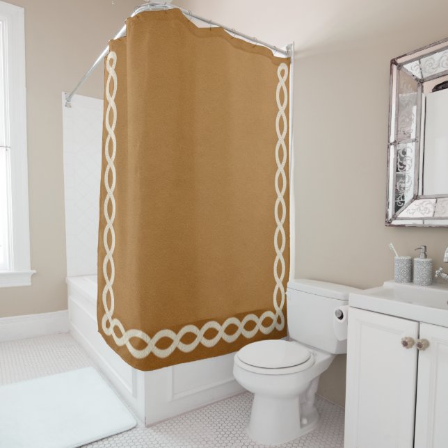 Rideaux De Douche Ocre marocaine (En situation)