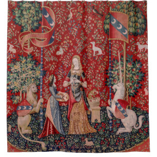 Rideaux De Douche Odeur de tapisserie médiévale Lady and Unicorn