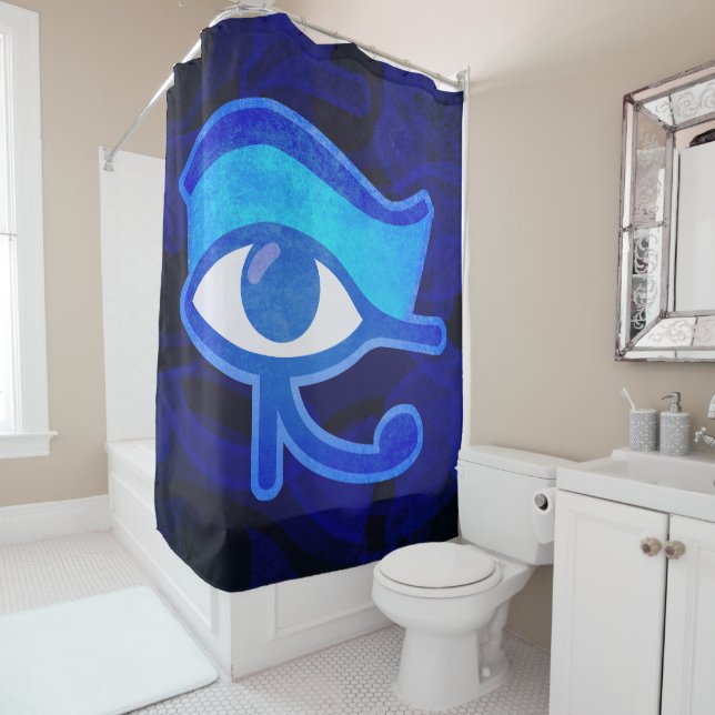 Rideaux De Douche OEil bleu (En situation)