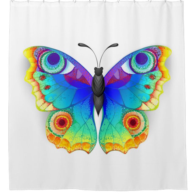 Rideaux De Douche Oeil de paon arc-en-ciel (Devant)