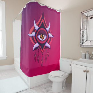 Rideaux De Douche Oeil Démon Violet - Art Occulte Gothique