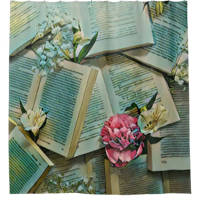 Rideaux De Douche OEuvre d'amoureux du livre (Devant)