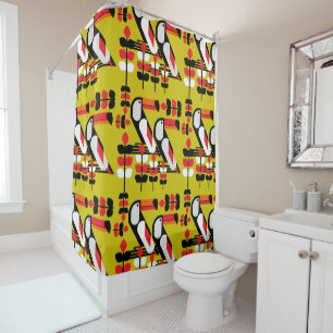 Rideaux De Douche Œuvre d'art colorée de Toucan