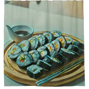 Rideaux De Douche Oeuvre vintage de Sushi