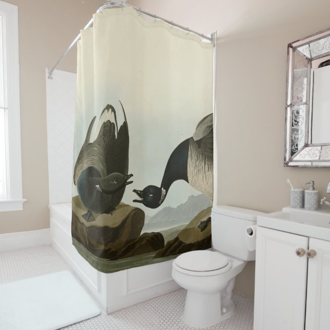 Rideaux De Douche Oie de Bernache du Canada (Bernache du Canada) d'A (En situation)