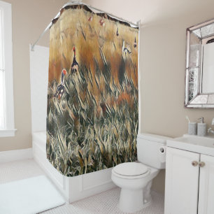Rideaux De Douche Oies et canards errent en art