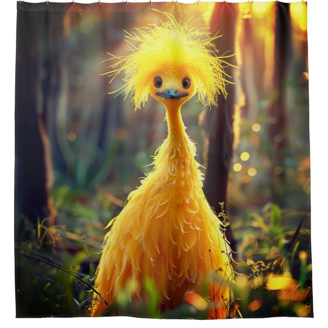Rideaux De Douche Oiseau jaune (Devant)