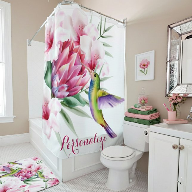 Rideaux De Douche Oiseau tropical personnalisé  (Créateur téléchargé)