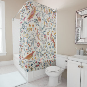 Rideaux De Douche Oiseaux et fleurs, William Morris