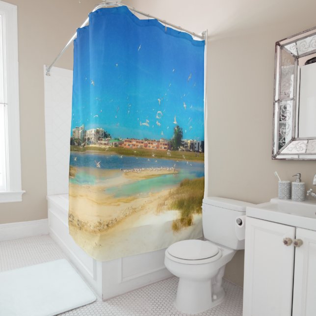 Rideaux De Douche Oiseaux Partout (En situation)