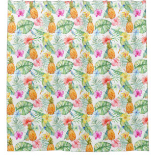 Rideaux De Douche Oiseaux tropicaux floraux