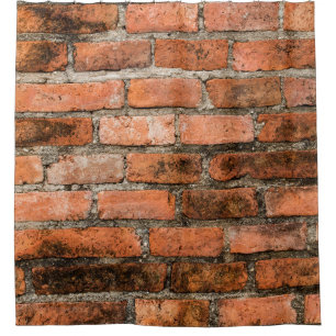 Rideaux De Douche Old and vintage red brick wall texture backgrounda