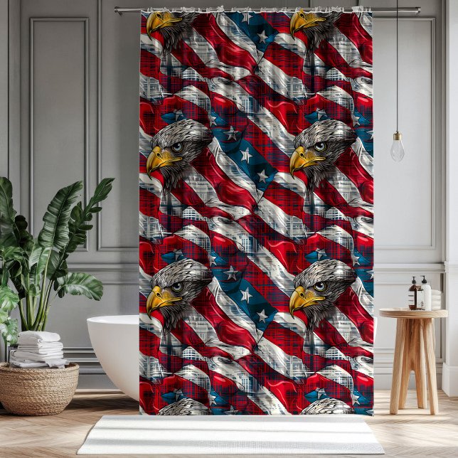 Rideaux De Douche Old Glory Curtain Eagle Accent for July Fourth (Old Glory Curtain Eagle Accent for July Fourth)