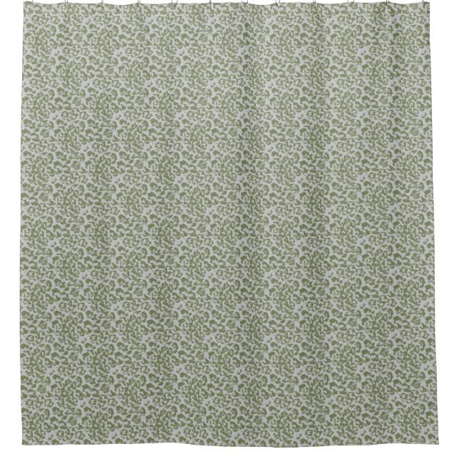 Rideaux De Douche Olive grey spotted leopard  (Devant)