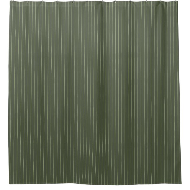 Rideaux De Douche Olive Pinstripes (Devant)